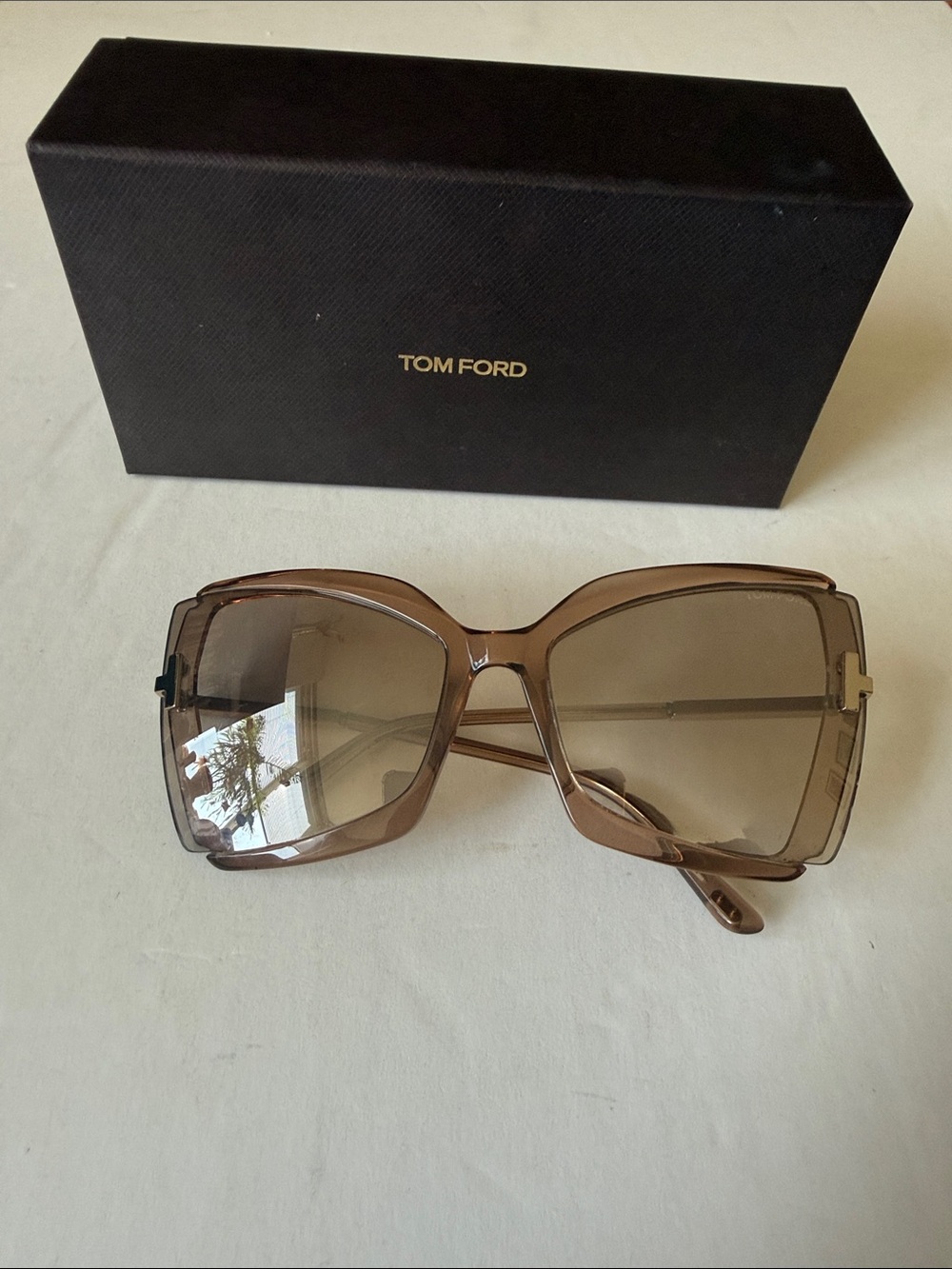 Tom Ford Women's Oversized Square Sunglasses in Brown